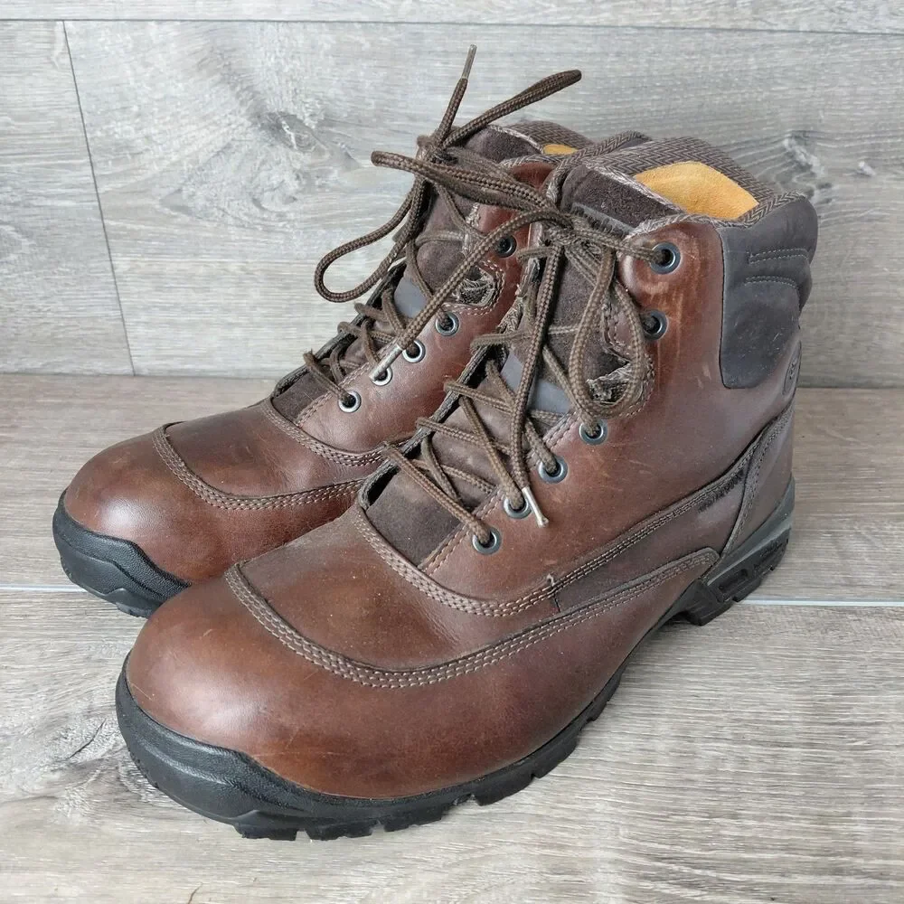 Dunham Boot Men 11.5 Brown Waterproof Leather Outdoor Hiking Work Slip Resistant